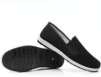 Oniphia Unisex Chinese Traditional Old Beijing Cloth Kung Fu Shoes Martial Arts Shoes tai chi Shoes Canvas Shoes - Black