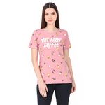 Stories.Label Women Graphic Printed Cotton Fashion bewakoob T-Shirts in Round Neck Includes Plus Sizes, Half Sleeves Casual Summer Tops Tshirt for Girls Stylish Western Latest (Pink, S)