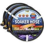 3 Pack Soaker Hose 10 FT for Garden Bed, 1/2’’ Diameter Short Soaker Hoses 10 FT for Garden Beds To Save 70% Water, Short Drip Soaker Hose for Vegetable Beds (3 Pack 10 FT)