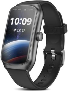 Fitness Trackers Android iPhone Compatible, 1.58'' AMOLED Smart Watches with Heart Rate/Waterproof/Sleep/Pedometer Monitor Step Tracker Counter for Men Women (Black)