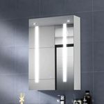 Bathroom Mirror Wall Cabinet LED Li