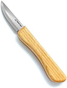 BeaverCraft, Whittling Knife C1M - Small Sloyd Knife - Wood Carving Knives Tools for Beginners - Carbon Steel Scandi Grind Blade - Beginners Whittling Tools