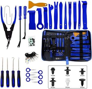 Menbyci 148Pcs Trim Removal Tool,Car Panel Door Audio Trim Removal Tool Kit, Auto Clip Pliers Fastener Remover Pry Tool Set with Storage Bag,POM Material Car Trim Removal Kit