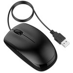 JETech 0776- 3-Button Wired USB Optical Mouse- Black