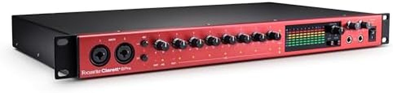 Focusrite Clarett+ 8Pre Studio-Grade 18-in/20-out Audio Interface for Established Producers —Eight High-Performance, Low-Noise, Low-Distortion Mic Preamps Capture Audio with Precise Clarity