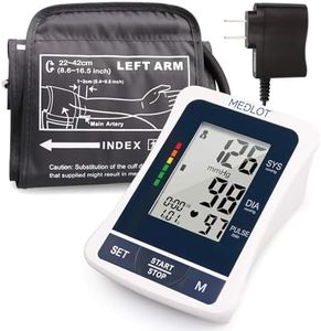 LotFancy Blood Pressure Monitor, Automatic BP Gauge & Upper Arm Large Cuff(8.6"-16.5”) Kit, Digital BP Meter Accurate Tester Machine for Home Use, 2 User, with 120 Reading Memory, Large LCD Display