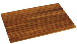 Bare Decor COSI Shower Mat in Solid Teak Wood Oiled Finish, 31.5" x 20"