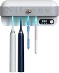 Nilzone Wall Mounted UV Sterilizer Toothbrush with Timer & Dryer Rechargeable Cordless Bathroom Sterilization Toothbrush Holder (Toothbrush-1)