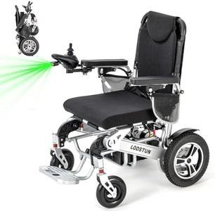 20Ah Electric Wheelchairs for Adults & Seniors,18 Miles Longer Range,500W Dual Motors,Portable Foldable Power Wheelchair,All Terrain Transport Motorized Wheelchairs,Intelligent Folding, LED Lights