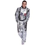 EraSpooky Spaceman Astronaut Men's Space Uniform Costume (X-Large) Silver