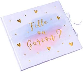 Générique - Livre d'or Fille ou Garçon Rose Bleu et Or 64 Pages 22 x 19 cm