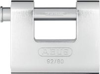 ABUS Monobloc padlock 92/80 - Brass lock with steel casing - for vending machines, roller grilles and much more - with thick bolt - ABUS security level 8 - silver