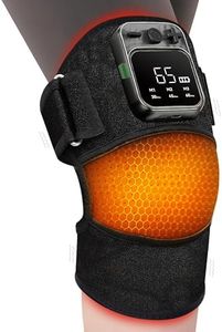 KlugPop Knee Massager with Heat for Pain Relief V5.0[2025 Upgraded] - Electric Cordless Heated Knee Brace with 6 Heat Levels and 3 Vibration Massage Mode, Gifts for Men Women (Black, 1-Pack)
