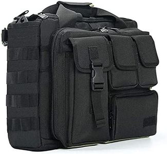 Tactical Briefcase, tactical computer bag 14.1" - 15.6 In Men's Military Laptop Messenger Multifunction Briefcase for Men,Computer Shoulder Handbags Bag, Black