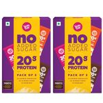 Yogabar No Added Sugar 20g Protein Bars | High Protein & Energy Bars | Added Probiotics & Whey | 20g Protein & 10g Fibre Nutrition Bars| Pack of 10 Bars x 70grams Each | No Preservatives | Pack of 2