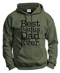 Step Dad Best Step Dad Ever Hoodie Sweatshirt, Military Green, XX-Large