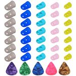 35 Pcs Guitar Finger Protector for Guitar Players Silicone Finger Protectors Guitar Finger Cover 5 Sizes Anti Slip Fingertip Protection Covers Caps for Beginner Playing Ukulele Guitar 5 Guitar Pick