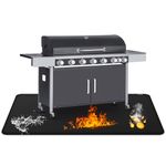 FIREWESS Under Grill Mat for Outdoor Grill, 40 * 60inch Double-Sided Fireproof Grill Pad,Perfect for Outdoor Barbecue Spots,Fireproof, Waterproof Grill Floor Pads Fire Pit Mat Fireplace Mat