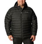 Columbia Men's Lake 22 Down Hooded Jacket, Hooded Puffer Down Jacket, Black, Size L