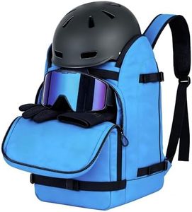 StorForge Ski Boot Bag Backpack, Waterproof Ski Boot Travel Backpack for Helmet,Snowboard,Skis,clothes,Goggles, Gloves and other Accessories (blue)