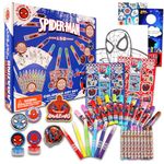 Marvel Spiderman Activity Set for Kids ~ Spiderman Art Case Bundle with Games, Puzzles, Activities, Stickers, Arts and Crafts