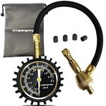 ATsafepro Tyre Deflator Pressure Gauge, 2 in 1 Professional Car Tyre Pressure Gauge 75Psi with Bleed Valve Special Chuck for 4X4 Large Off Road Tyres