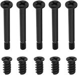 eMagTech 100PCS Computer Case Fan Screws Kit PC Fan Screws Housing Radiator Screws Computer Chassis Fan Components 50PCS #6-32x30mm & 50PCS M5x10mm Black