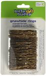 Premier PetSafe Busy Buddy Gnawhide Rings - Natural Rawhide Refills - Size A, Brown