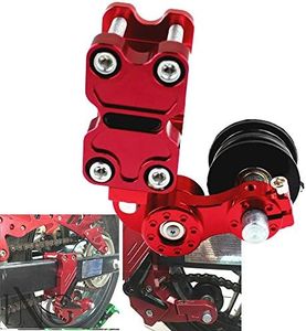 Motorcycle Chain Adjuster Chain Tensioner Automatic Adjuster Aluminum Red For Motocross Dirt Bike ATV