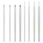 6ixGosh 20G 18G 16G 14G Piercing Taper Insertion Pins Stainless Steel Screw On Threadless Insertion Pin Taper for Nose Lip Ear Cartilage Monore Tragus Helix Body Piercing Stretching Kit