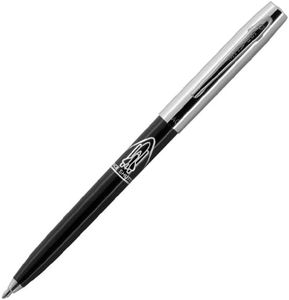 Fisher Space Pen Cap-O-Matic Space Pen, Chrome Cap with Space Shuttle Imprint, Black Barrel (S294), Black/Chrome