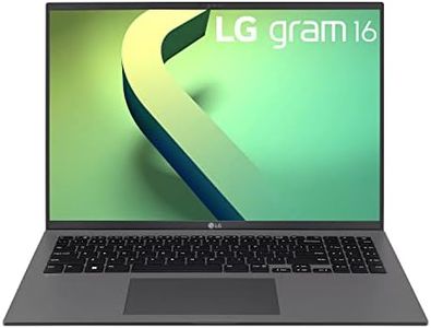 LG gram (2022) 16Z90Q Ultra Lightweight Laptop, 16" (2560 x 1600) IPS Display, Intel Evo 12th Gen i7 1260P Processor, 16GB LPDDR5, 1TB NVMe SSD, FHD Webcam, WiFi 6E, Thunderbolt 4, Windows 11, Gray