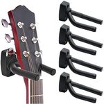 Guitar Wall Hangers, 4 Pack Wall Mount Guitar Holders, Bass Acoustic Electric Guitar Display Stands Wall Hooks for String Instruments Mandolins Banjos Ukuleles, Guitar Accessories, Easy to Install