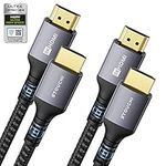 8K HDMI Cables 2-Pack 6.6FT, Stouchi (Certified) 48Gbps Ultra High Speed HDMI 2.1 Cord, 8K@60Hz 4K@120Hz 144Hz, HDCP 2.2&2.3, SBTM, Dynamic HDR, eARC Compatible with Apple TV 4K/Roku TV/PS5/Blu-ray