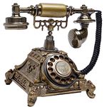 Sangyn Antique Phone European Style Vintage Telephone Retro Landline Telephones Decor Old Fashioned Phones for Home Office Hotel Decoration