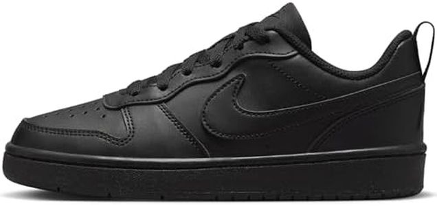 NIKE Boy's Court Borough Low Recraft Sneaker, Black, 6 US