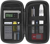 Hojaster Diabetic Supplies Travel Case Glucose Meter Storage Bag Organizer Pack for Blood Sugar Test Strips, Medication, Lancets, Syringe, Pens, Needles & other Testing Accessorie, Only (Black)