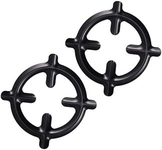 Gas Stove Top Ring Cast Iron Wok Support Ring, 2Pcs Universal Non Slip Wok Rack Gas Ring Reducer Coffee Pot Holder Stove Top for Home Kitchen Restaurant Coffee Burner Grate