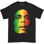 Zion Rootswear Men's Bob Marley Face T-Shirt, Black, X-Large