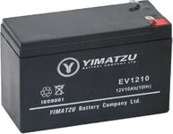 Yimatzu EV1210 12V 11Ah Sealed Lead Acid Battery - Maintenance-Free, AGM/GEL Technology, T2 Terminals, High Performance for Powersports and Mobility