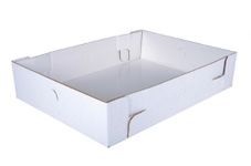 Southern Champion Tray 1177 Corrugated Greaseproof Half Sheet Cake Box Bottom, 19" Length x 14" Width x 5" Height, Bright White (Pack of 50)