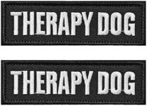 CXWLJL 2Pcs Therapy Dog Patches for Service Animal Vests, Harness Hook and Loop