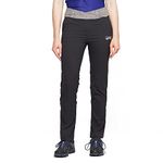 NORTH RIDGE Women's Vitality Water Repellant Walking Trousers, Women's Hiking Trousers, Outdoors, Travelling, Walking, Trekking and Camping Clothing, Black, 14