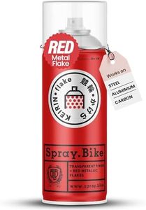 Spray.Bike Keirin Flake Finishing Coat | Metal Flake Coating | Red Flake Spray Paint Topcoat for Steel, Aluminum | Hikaru Red, 400ml