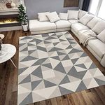 Modern Style Rugs Venus Geometric Diamond Grey Area Rug. Living Room, Bedroom, Conservatory, Lounge, Office. 160x230cm