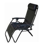 Redwood Leisure Textilene Reclining Chair - Black