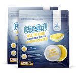 Amazon Brand - Presto! All in One Dishwasher Tablets, Lemon Scent, 120 Count (2 Packs of 60)