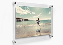 Rasper Acrylic Sandwich Frame Acrylic Sandwich Sheet Board for Ads Poster Display Wall Mounted SIgn Board Signage Wall Mounted Poster Frame (Big Size 24x36 Inches) With 6 Studs For Wall Fixture