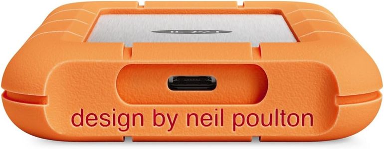 LaCie Rugged SSD 1TB Portable Drive – 40Gbps USB-C, Orange, Data Rescue