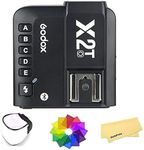 Godox X2T-O TTL Wireless Flash Trigger 1/8000s HSS, TCM Function, 5 Separate Group Buttons, Relocated Control-Wheel, New Hotshoe Locking, New AF Assist Light for Olympus w/Color Filter+Flash Diffuser